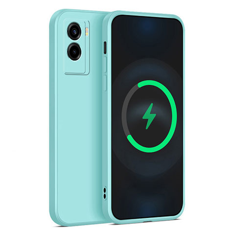 Funda Silicona Ultrafina Goma 360 Grados Carcasa YK4 para Vivo Y55s (2021) Menta Verde