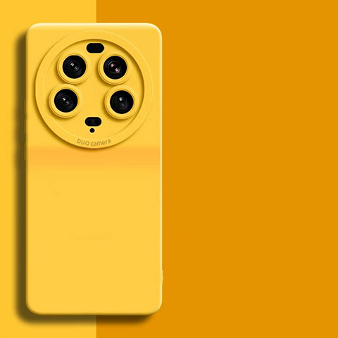 Funda Silicona Ultrafina Goma 360 Grados Carcasa YK4 para Xiaomi Mi 13 Ultra 5G Amarillo