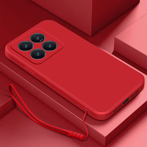 Funda Silicona Ultrafina Goma 360 Grados Carcasa YK4 para Xiaomi Mi 14 5G Rojo