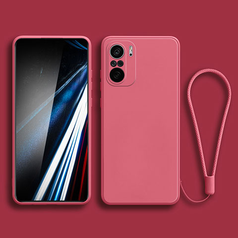 Funda Silicona Ultrafina Goma 360 Grados Carcasa YK4 para Xiaomi Poco F3 5G Rosa Roja