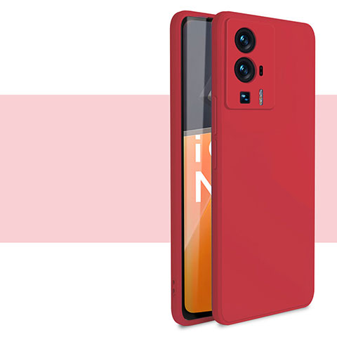 Funda Silicona Ultrafina Goma 360 Grados Carcasa YK4 para Xiaomi Poco F5 Pro 5G Rojo