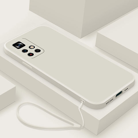 Funda Silicona Ultrafina Goma 360 Grados Carcasa YK4 para Xiaomi Poco M4 Pro 5G Blanco