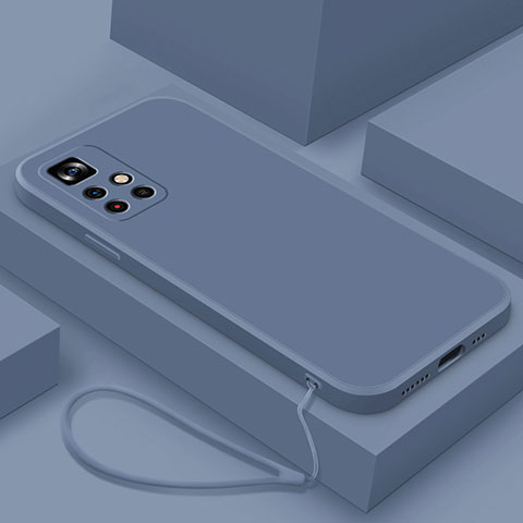 Funda Silicona Ultrafina Goma 360 Grados Carcasa YK4 para Xiaomi Poco M4 Pro 5G Gris Lavanda