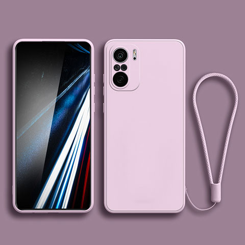 Funda Silicona Ultrafina Goma 360 Grados Carcasa YK4 para Xiaomi Redmi K40 5G Purpura Claro