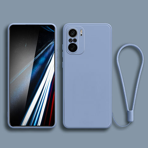 Funda Silicona Ultrafina Goma 360 Grados Carcasa YK4 para Xiaomi Redmi K40 Pro+ Plus 5G Gris Lavanda