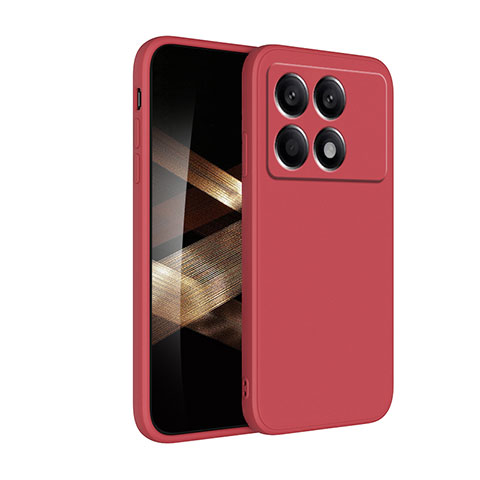 Funda Silicona Ultrafina Goma 360 Grados Carcasa YK4 para Xiaomi Redmi K70 5G Rojo