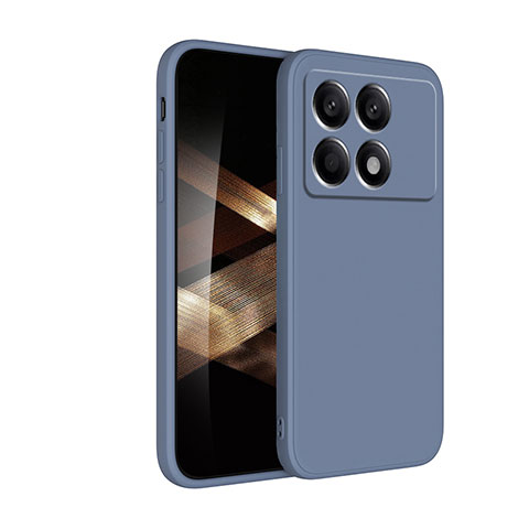 Funda Silicona Ultrafina Goma 360 Grados Carcasa YK4 para Xiaomi Redmi K70 Pro 5G Gris Lavanda