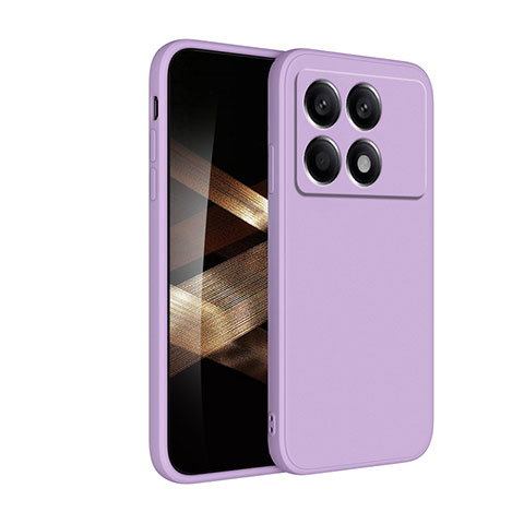 Funda Silicona Ultrafina Goma 360 Grados Carcasa YK4 para Xiaomi Redmi K70 Pro 5G Purpura Claro