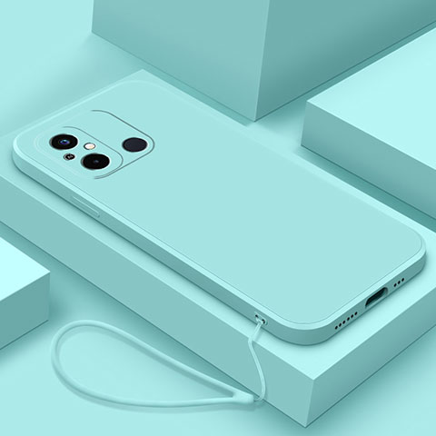 Funda Silicona Ultrafina Goma 360 Grados Carcasa YK5 para Xiaomi Poco C55 Cian