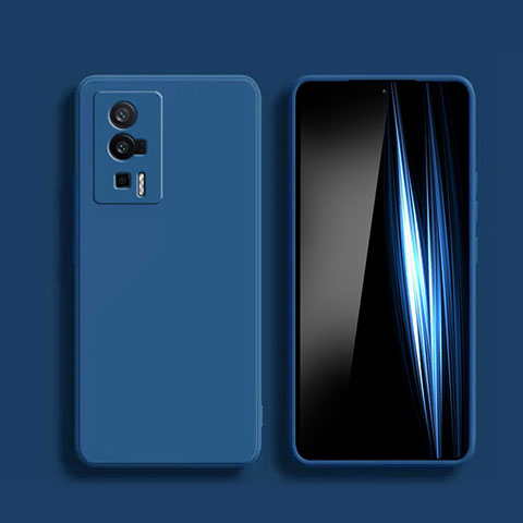 Funda Silicona Ultrafina Goma 360 Grados Carcasa YK5 para Xiaomi Redmi K60 Pro 5G Azul