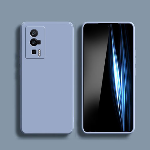 Funda Silicona Ultrafina Goma 360 Grados Carcasa YK5 para Xiaomi Redmi K60 Pro 5G Gris Lavanda