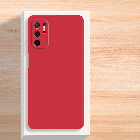 Funda Silicona Ultrafina Goma 360 Grados Carcasa YK5 para Xiaomi Redmi Note 10T 5G Rojo