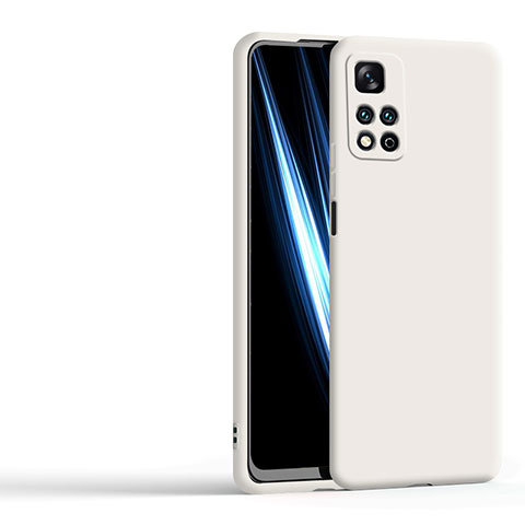 Funda Silicona Ultrafina Goma 360 Grados Carcasa YK5 para Xiaomi Redmi Note 11 Pro+ Plus 5G Blanco