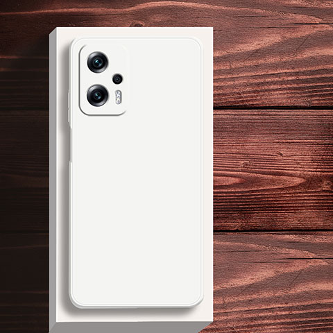 Funda Silicona Ultrafina Goma 360 Grados Carcasa YK5 para Xiaomi Redmi Note 11T Pro+ Plus 5G Blanco