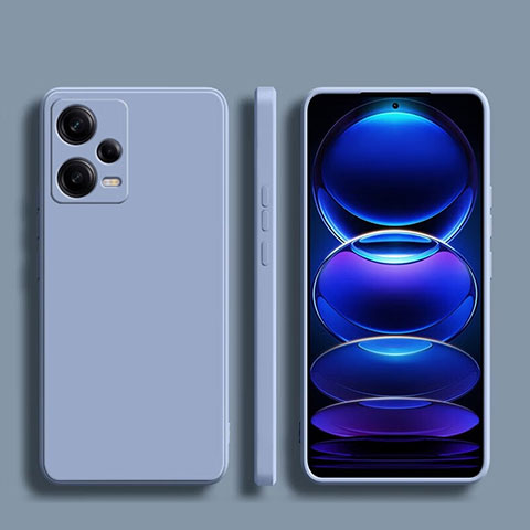 Funda Silicona Ultrafina Goma 360 Grados Carcasa YK5 para Xiaomi Redmi Note 12 5G Gris Lavanda