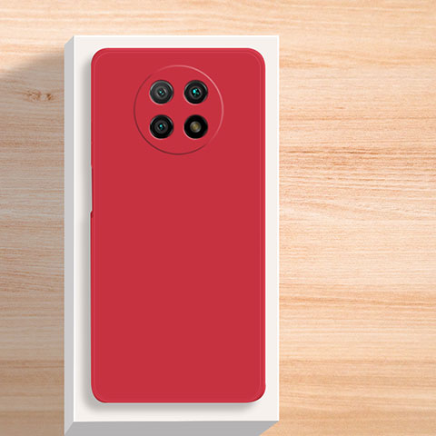 Funda Silicona Ultrafina Goma 360 Grados Carcasa YK5 para Xiaomi Redmi Note 9 5G Rojo