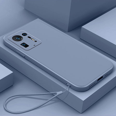 Funda Silicona Ultrafina Goma 360 Grados Carcasa YK6 para Xiaomi Mi Mix 4 5G Gris Lavanda