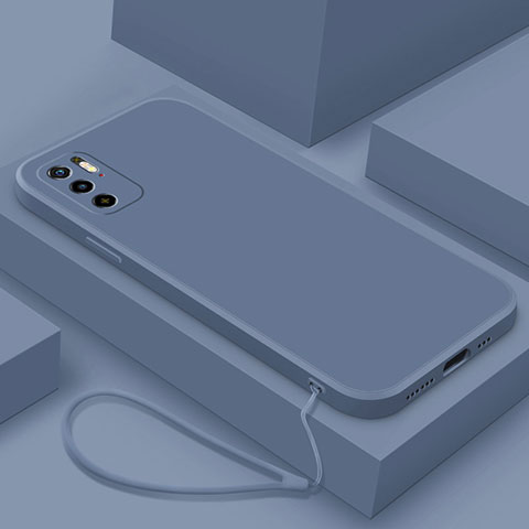 Funda Silicona Ultrafina Goma 360 Grados Carcasa YK6 para Xiaomi POCO M3 Pro 5G Gris Lavanda