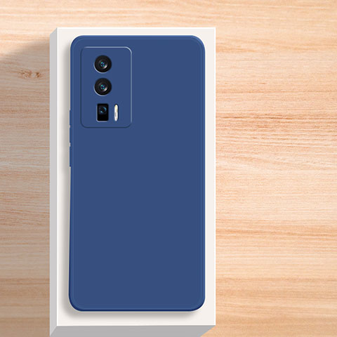 Funda Silicona Ultrafina Goma 360 Grados Carcasa YK6 para Xiaomi Redmi K60 5G Azul