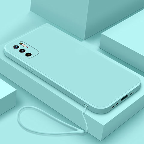 Funda Silicona Ultrafina Goma 360 Grados Carcasa YK6 para Xiaomi Redmi Note 10T 5G Cian