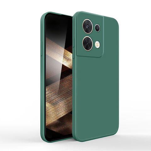 Funda Silicona Ultrafina Goma 360 Grados Carcasa YK6 para Xiaomi Redmi Note 13 Pro 5G Verde Noche