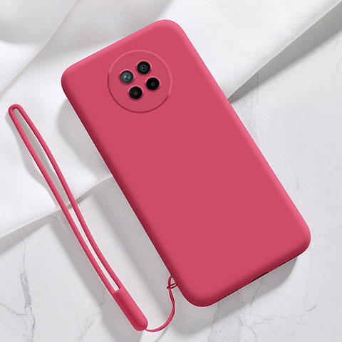 Funda Silicona Ultrafina Goma 360 Grados Carcasa YK6 para Xiaomi Redmi Note 9 5G Rojo