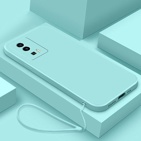 Funda Silicona Ultrafina Goma 360 Grados Carcasa YK7 para Xiaomi Poco F5 Pro 5G Cian