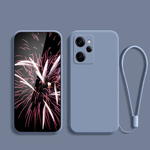 Funda Silicona Ultrafina Goma 360 Grados Carcasa YK7 para Xiaomi Poco X5 Pro 5G Gris Lavanda