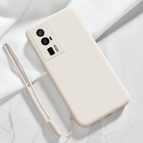 Funda Silicona Ultrafina Goma 360 Grados Carcasa YK8 para Xiaomi Redmi K60 5G Blanco