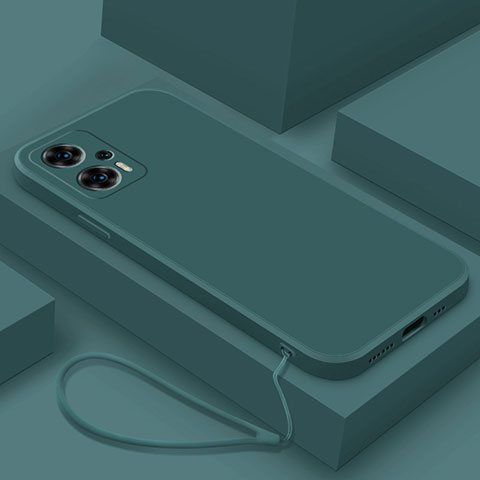 Funda Silicona Ultrafina Goma 360 Grados Carcasa YK8 para Xiaomi Redmi Note 11T Pro 5G Verde Noche