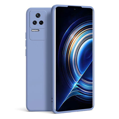 Funda Silicona Ultrafina Goma 360 Grados Carcasa YK9 para Xiaomi Redmi K50 5G Gris Lavanda