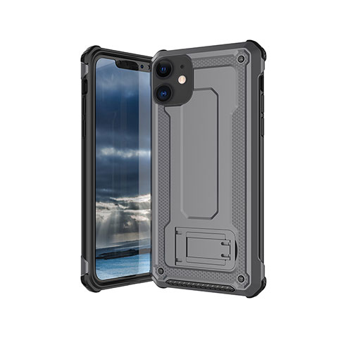 Funda Silicona Ultrafina Goma 360 Grados Carcasa Z01 para Apple iPhone 11 Gris