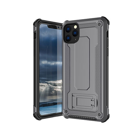 Funda Silicona Ultrafina Goma 360 Grados Carcasa Z01 para Apple iPhone 11 Pro Max Gris