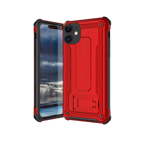 Funda Silicona Ultrafina Goma 360 Grados Carcasa Z01 para Apple iPhone 11 Rojo