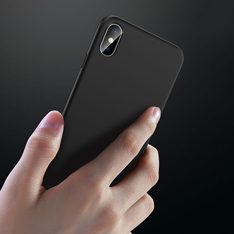 Funda Silicona Ultrafina Goma C02 para Apple iPhone Xs Negro