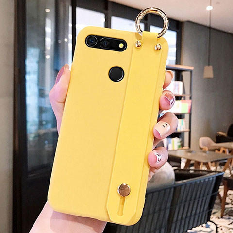 Funda Silicona Ultrafina Goma Carcasa C01 para Huawei Honor V20 Amarillo