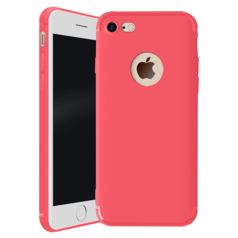 Funda Silicona Ultrafina Goma Carcasa H01 para Apple iPhone 7 Rojo