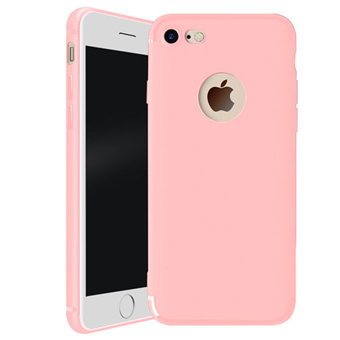 Funda Silicona Ultrafina Goma Carcasa H01 para Apple iPhone 7 Rosa