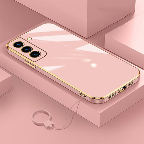 Funda Silicona Ultrafina Goma Carcasa M01 para Samsung Galaxy S21 5G Oro Rosa