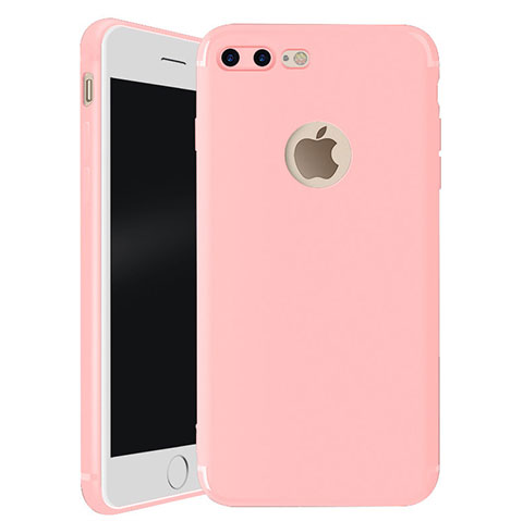 Funda Silicona Ultrafina Goma Carcasa S01 para Apple iPhone 7 Plus Rosa