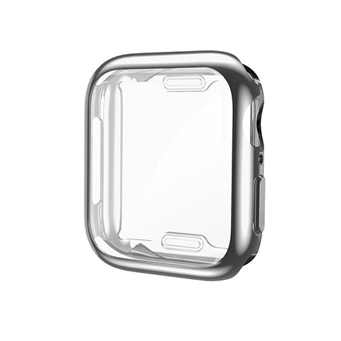 Funda Silicona Ultrafina Goma Carcasa S01 para Apple iWatch 5 40mm Plata