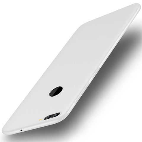 Funda Silicona Ultrafina Goma Carcasa S01 para Huawei Enjoy 7S Blanco