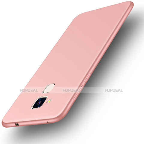 Funda Silicona Ultrafina Goma Carcasa S01 para Huawei GR5 Mini Oro Rosa