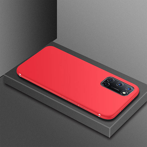 Funda Silicona Ultrafina Goma Carcasa S01 para Oppo A52 Rojo