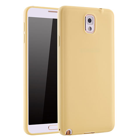 Funda Silicona Ultrafina Goma Carcasa S01 para Samsung Galaxy Note 3 N9000 Oro