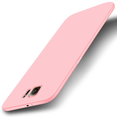 Funda Silicona Ultrafina Goma Carcasa S01 para Samsung Galaxy S6 Duos SM-G920F G9200 Rosa