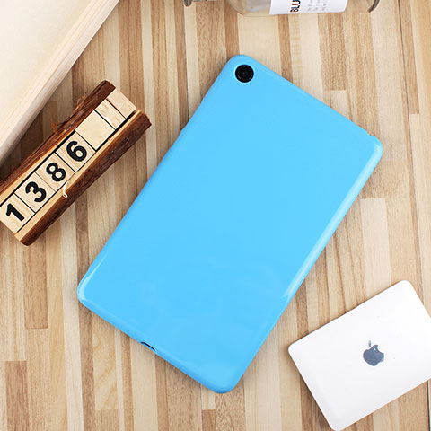 Funda Silicona Ultrafina Goma Carcasa S01 para Xiaomi Mi Pad 4 Azul Cielo