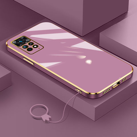 Funda Silicona Ultrafina Goma Carcasa S01 para Xiaomi Redmi Note 11 Pro 4G Morado