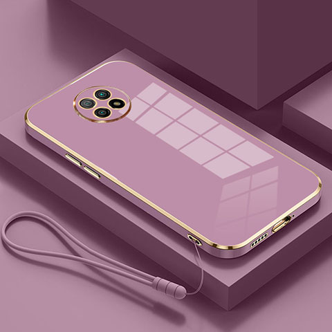 Funda Silicona Ultrafina Goma Carcasa S01 para Xiaomi Redmi Note 9 5G Morado