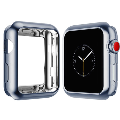 Funda Silicona Ultrafina Goma Carcasa S02 para Apple iWatch 4 40mm Azul Cielo